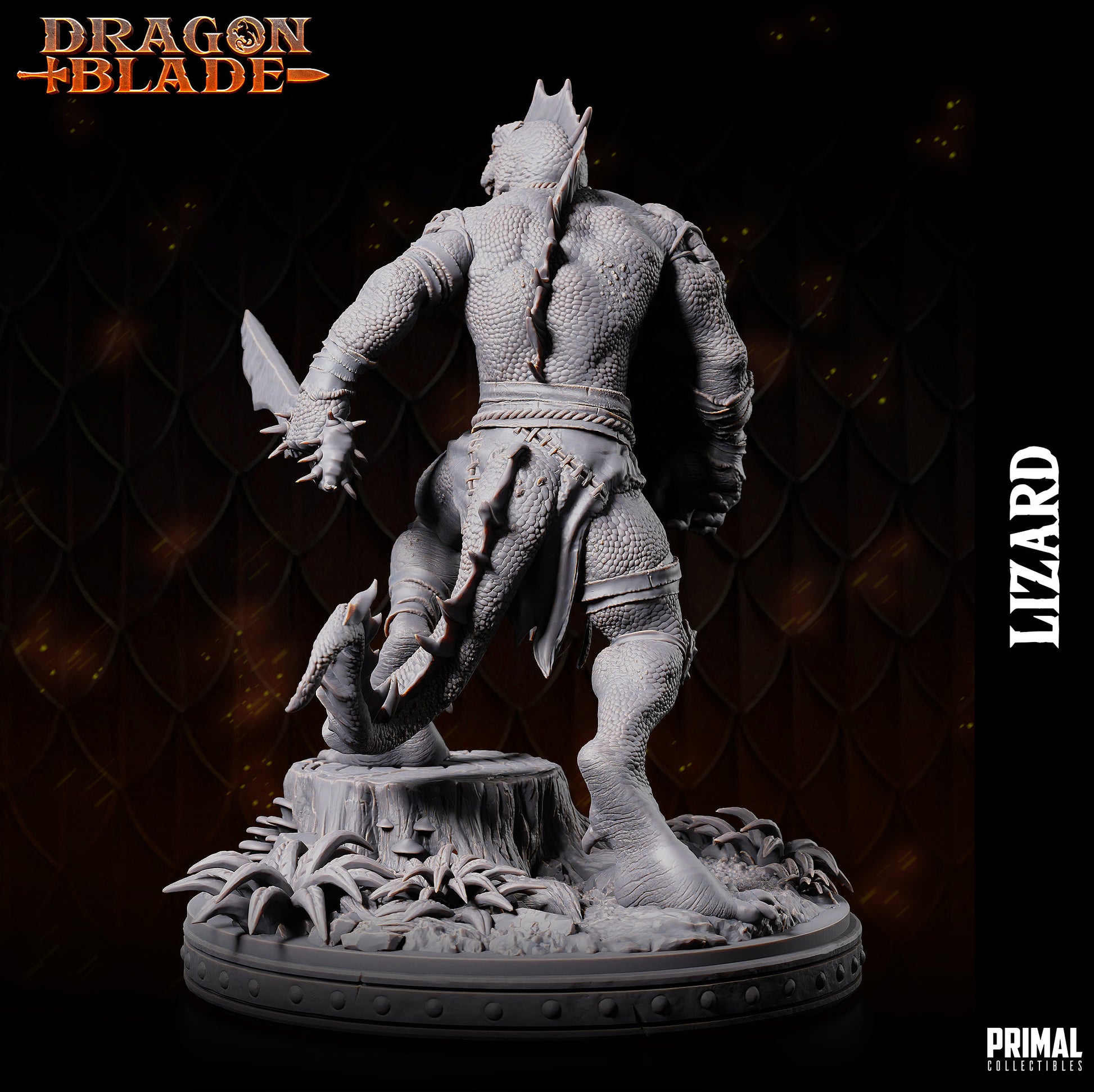 Lizardman 3 (32mm / 75mm) - Sculpted by Primal Collectibles