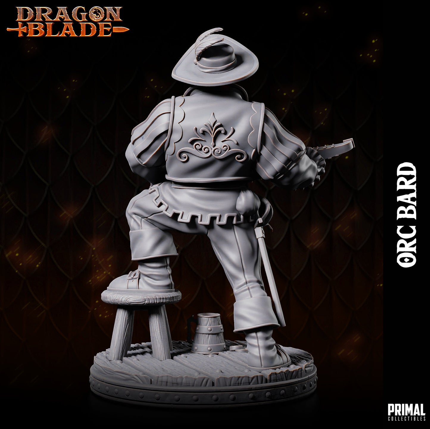 Orc Bard (32mm / 75mm) - Sculpted by Primal Collectibles