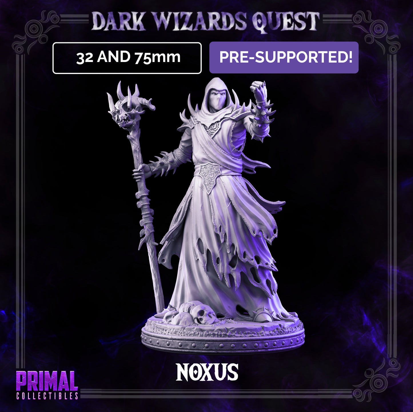 Noxus - Wizard (32mm / 75mm / Bust) - Sculpted by Primal Collectibles