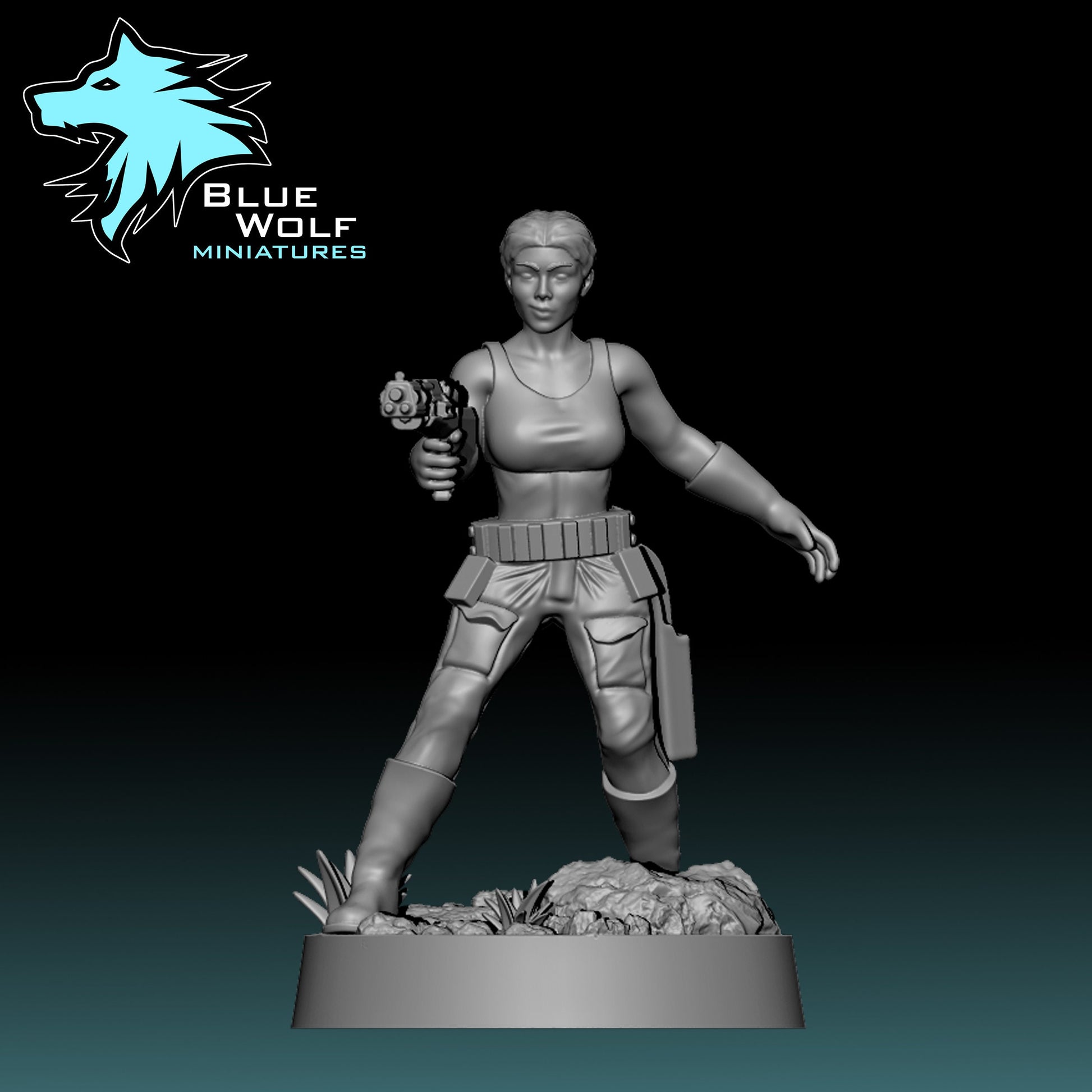 Diablo Squad Commander Giden Verzo - Pinup Version (sculpted by Blue Wolf Miniatures)