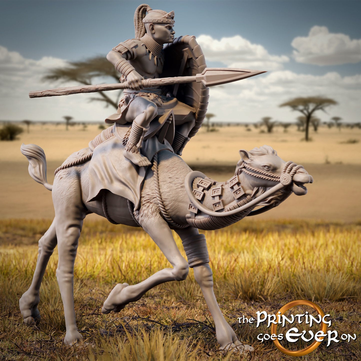 Camel Rider A (sculpted by The Printing Goes Ever On)