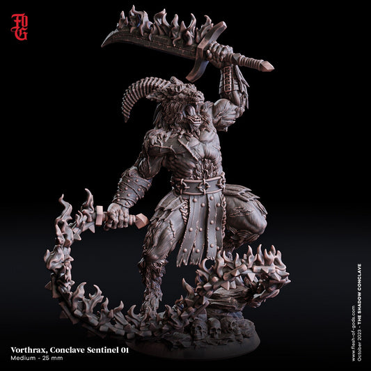 Vorthrax, Conclave Sentinel 01 - The Shadow Conclave (sculpted by Flesh of Gods miniatures)