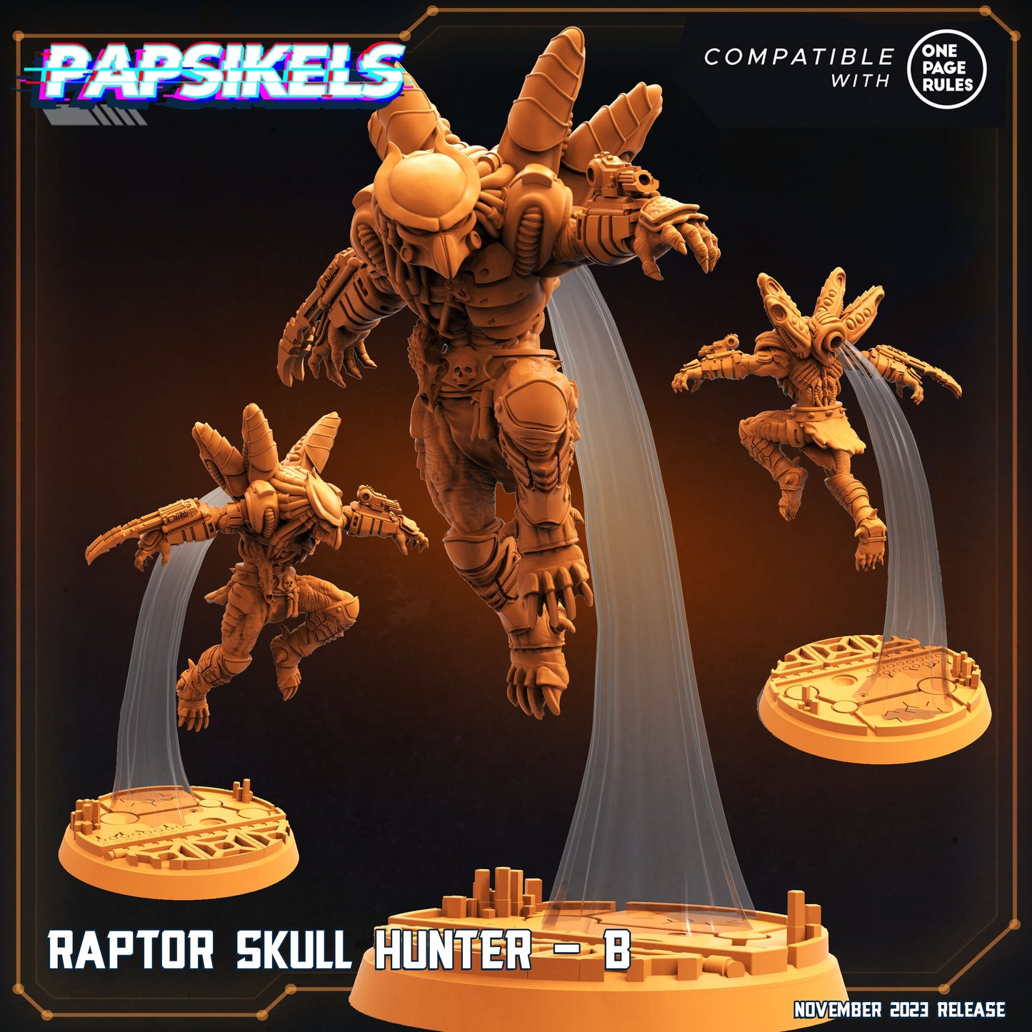 Raptor Skull Hunter B - Predator Fan Art (sculpted by Papsikels)