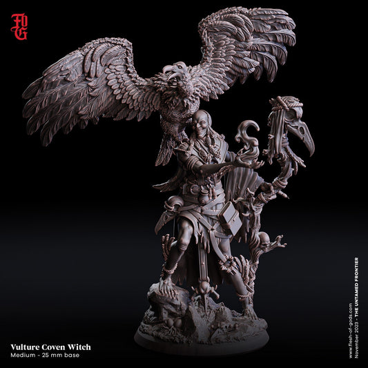 Vulture Coven Witch - The Untamed Frontier (sculpted by Flesh of Gods miniatures)