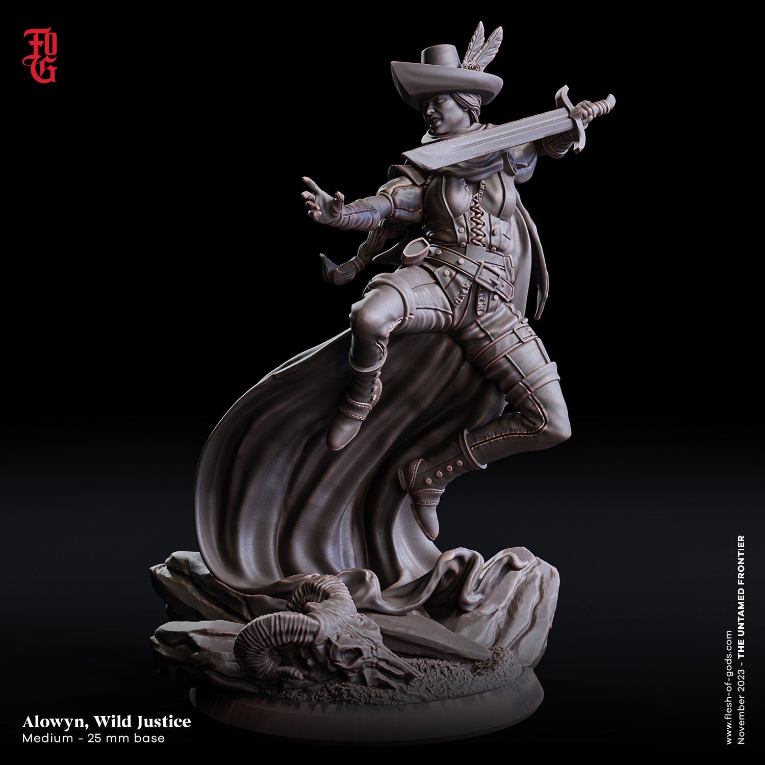 Alowyn, Wild Justice - The Untamed Frontier (sculpted by Flesh of Gods miniatures)