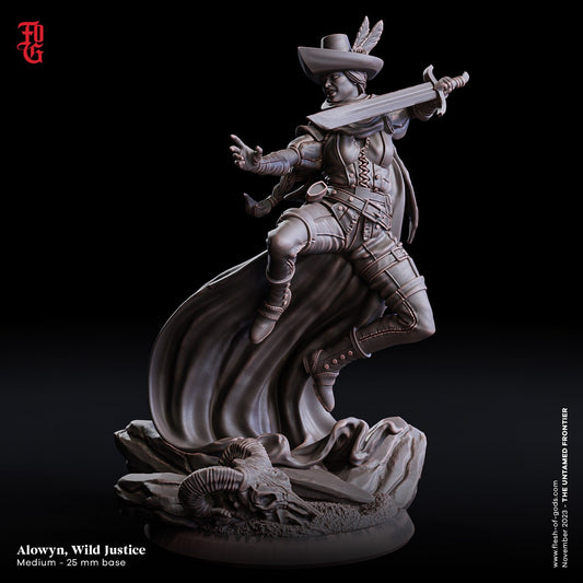 Alowyn, Wild Justice - The Untamed Frontier (sculpted by Flesh of Gods miniatures)