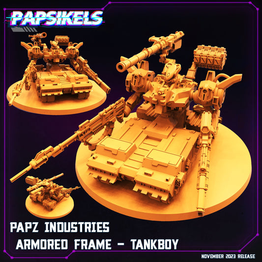 Armoured Frame Papz Industries Tank Boy (75mm Base) - (sculpted by Papsikels)