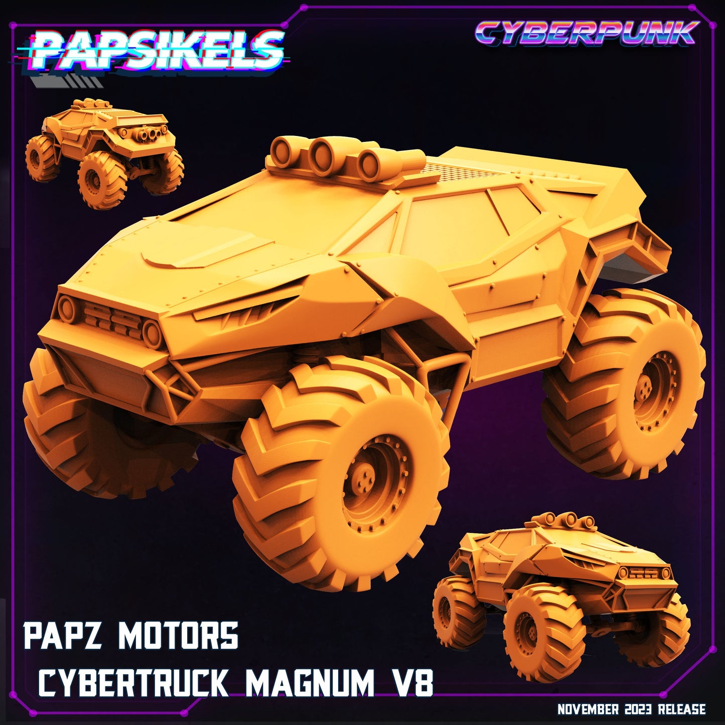 Papz Motors Cybertruck Magnum V8 (1) (sculpted by Papsikels)