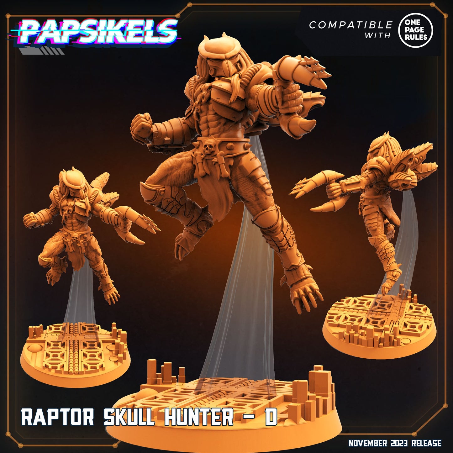 Raptor Skull Hunter D - Predator Fan Art (sculpted by Papsikels)