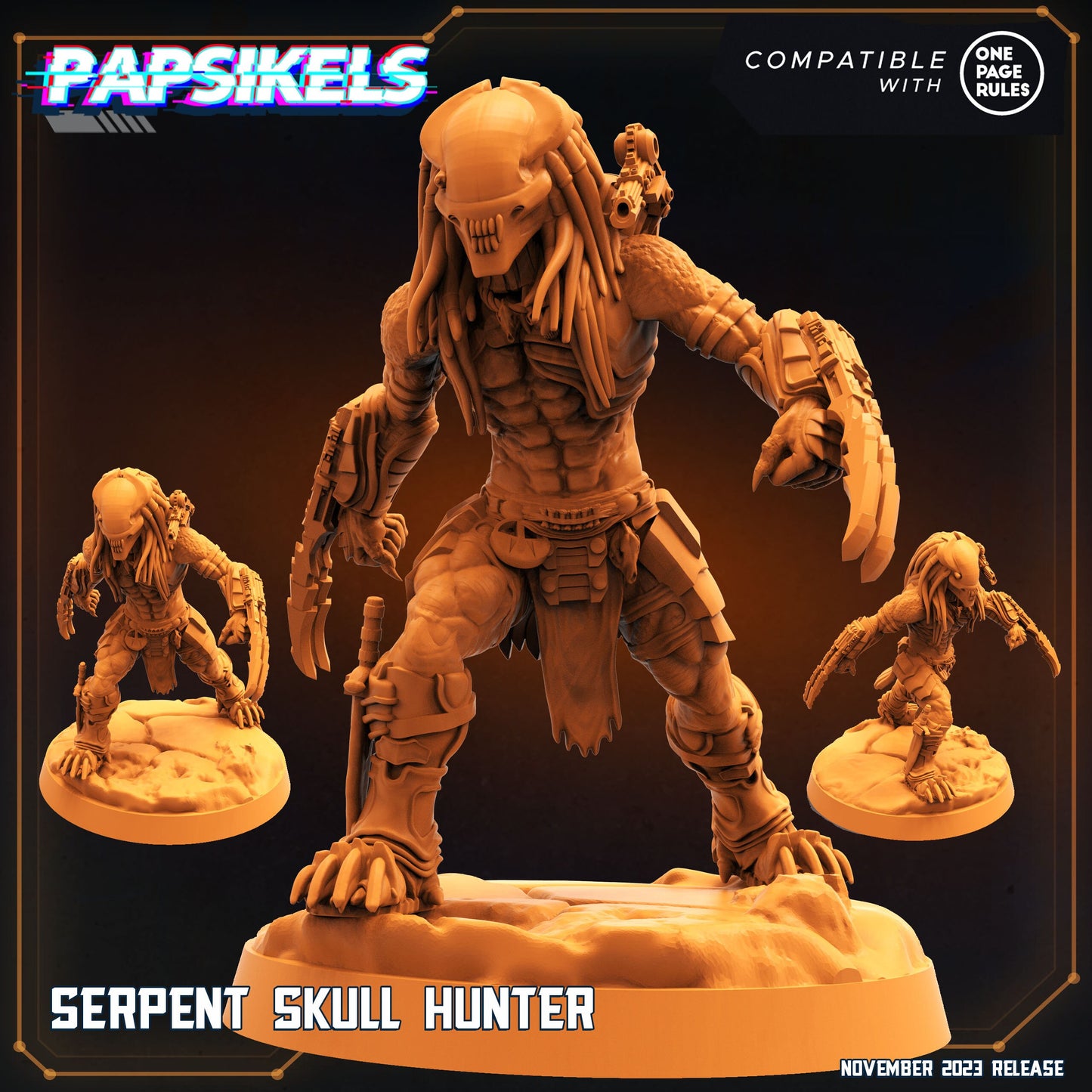 Serpent Skull Hunter - Predator Fan Art (sculpted by Papsikels)