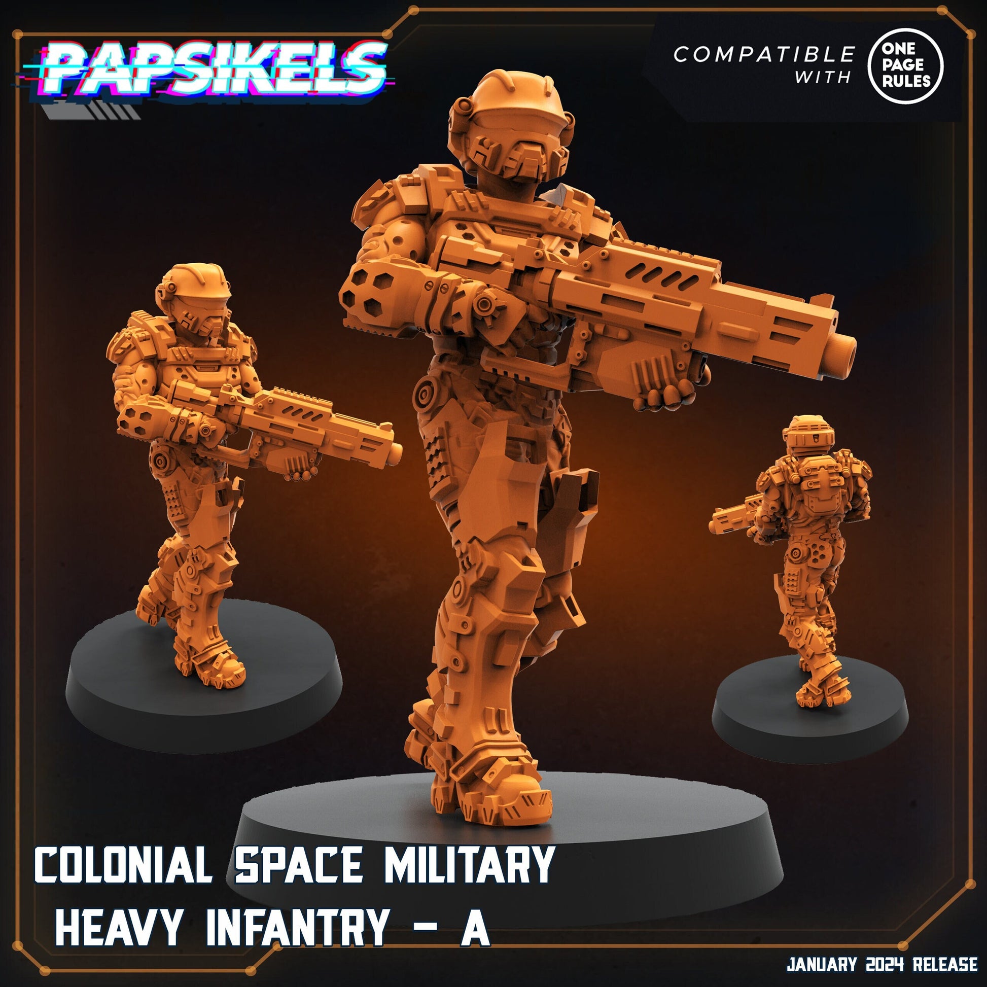 Colonial Space Military Heavy Infantry A (sculpted by Papsikels)