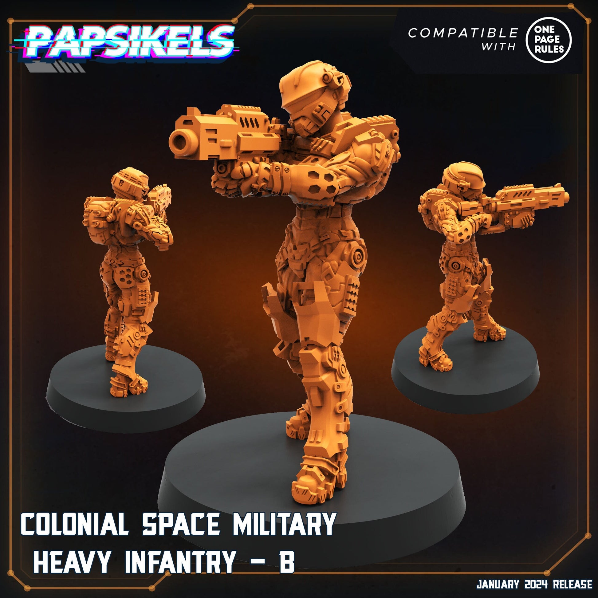 Colonial Space Military Heavy Infantry B (sculpted by Papsikels)