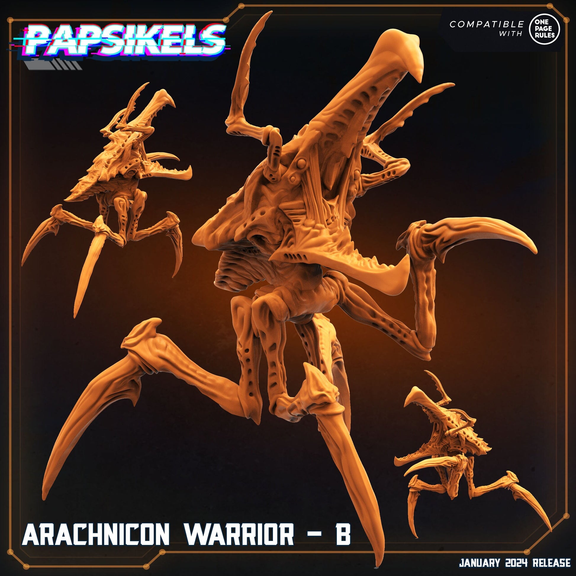 Arachnicon Warrior B (sculpted by Papsikels)