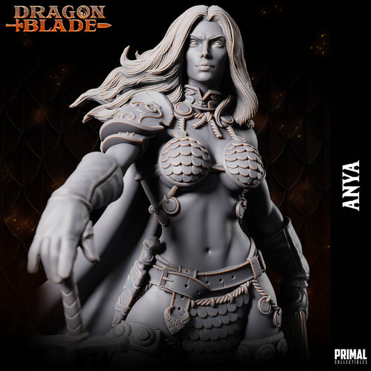 Anya - Female Barbarian (32mm / 75mm / Bust) - Sculpted by Primal Collectibles