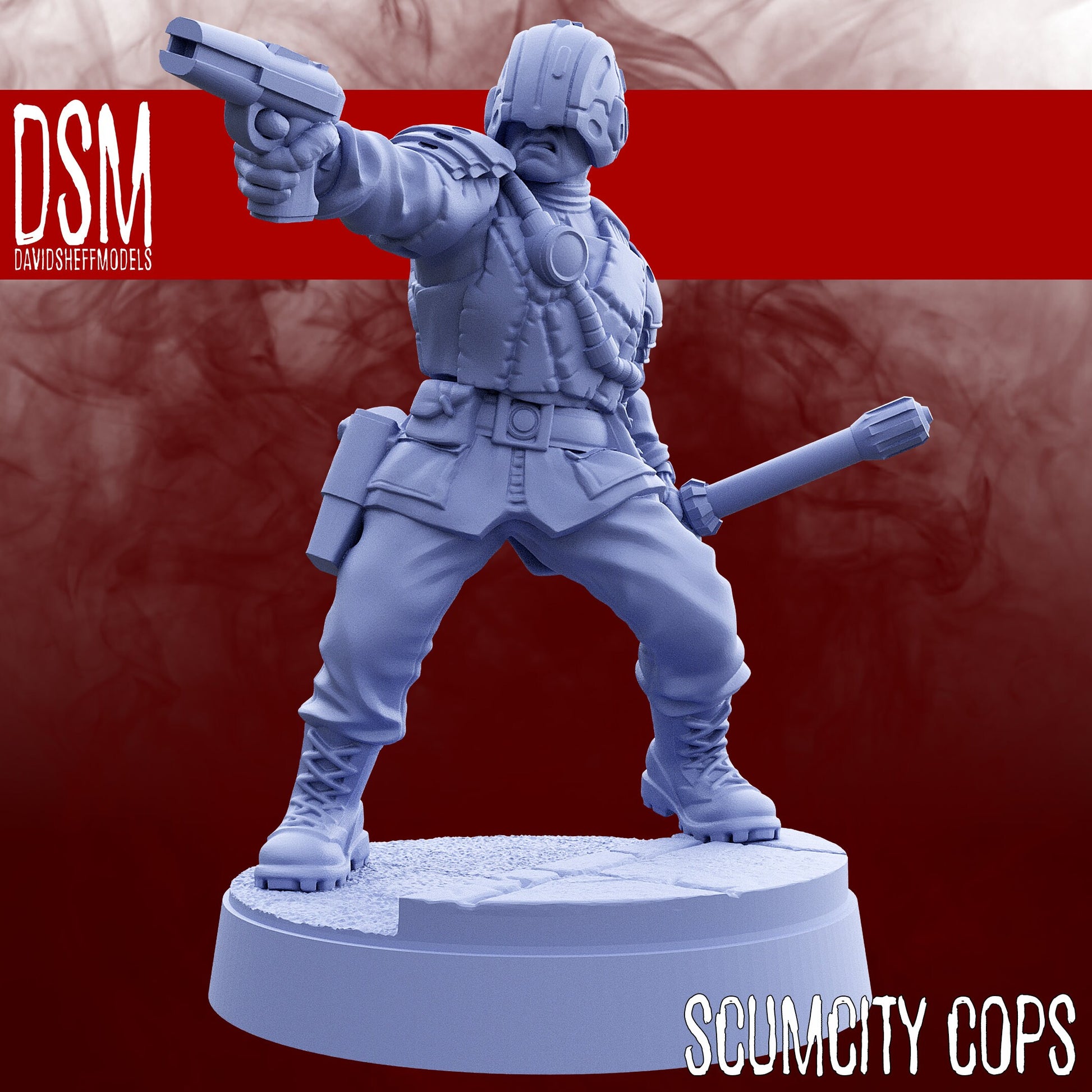 Scum City Cops - Set of 7 (Sculpted by David Sheff Models)