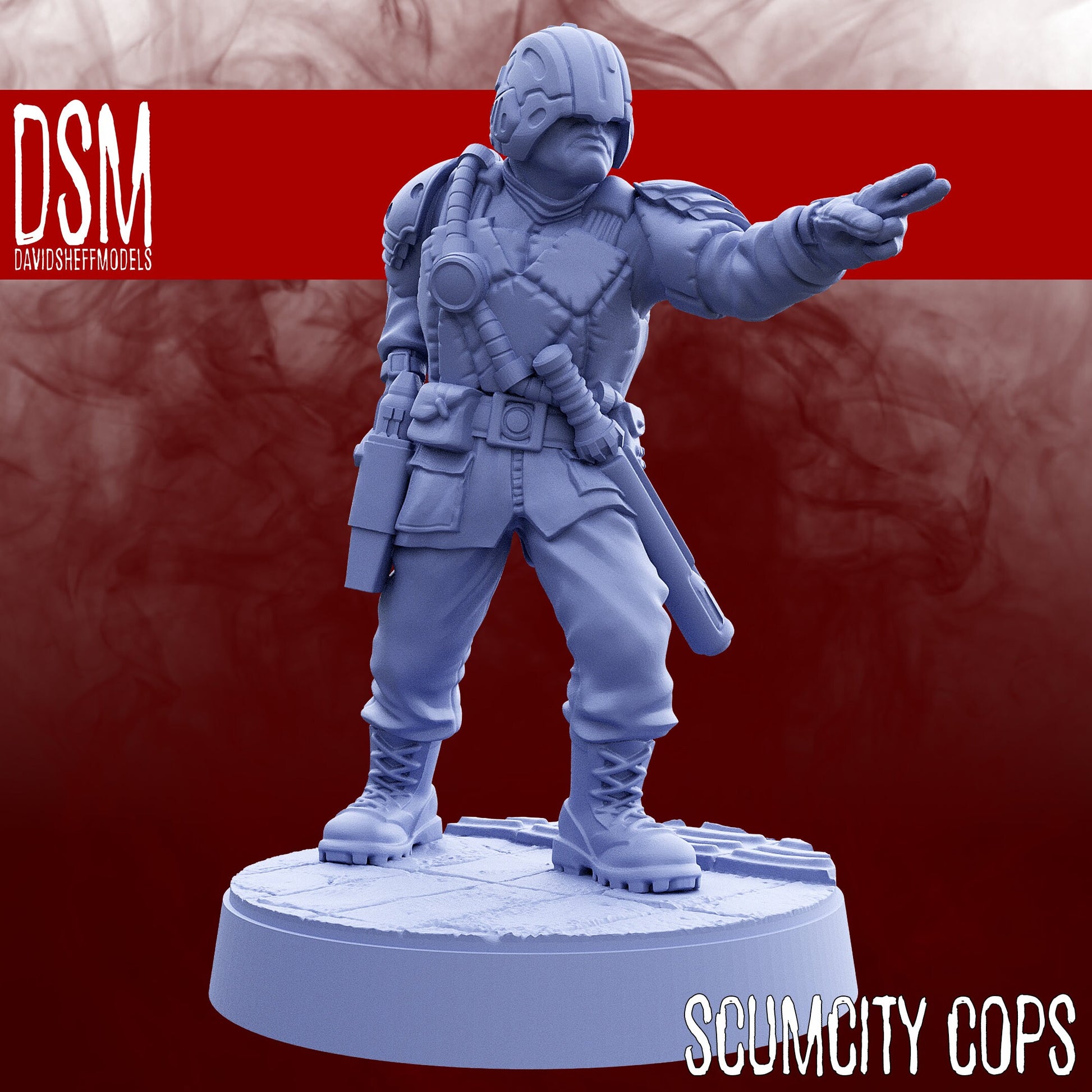 Scum City Cops - Set of 7 (Sculpted by David Sheff Models)