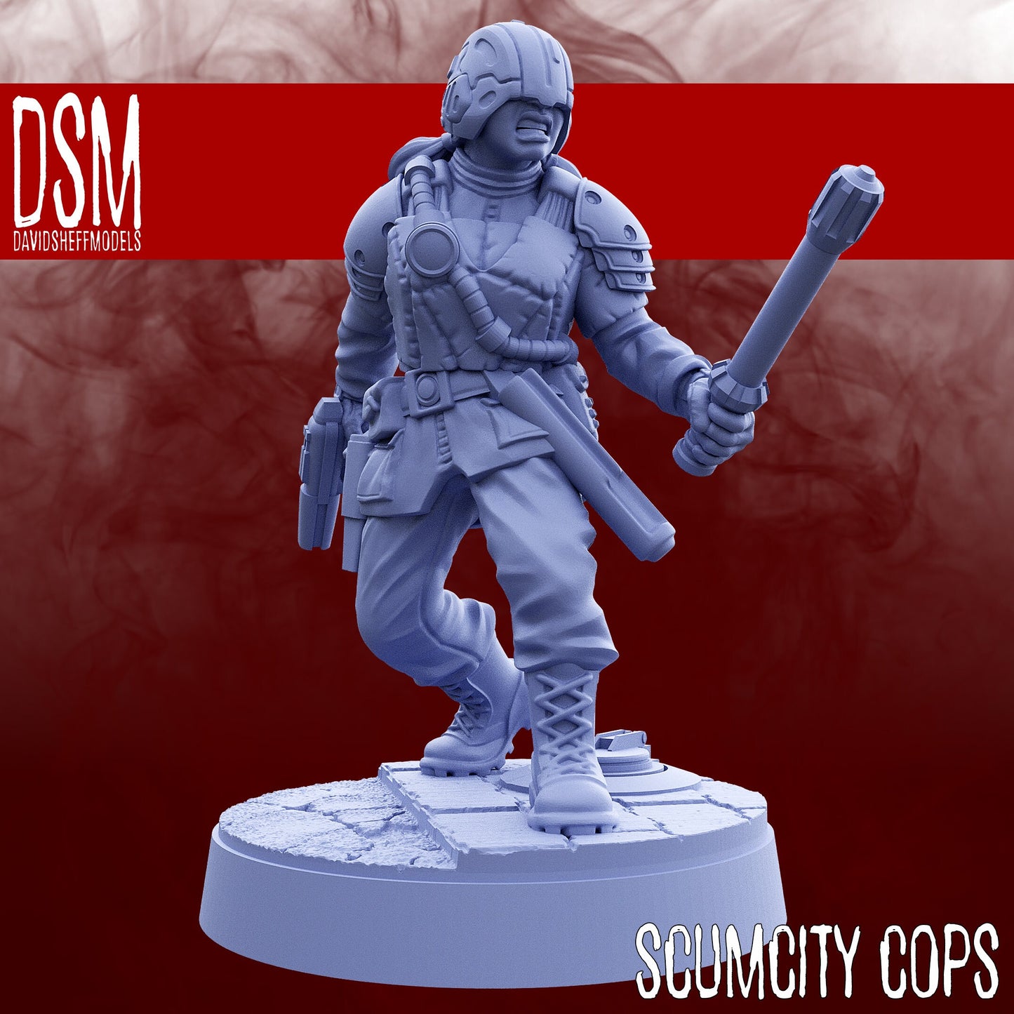 Scum City Cops - Set of 7 (Sculpted by David Sheff Models)