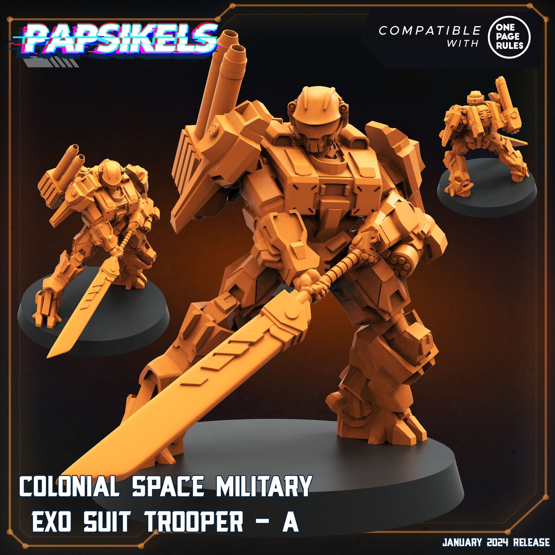 Colonial Space Military Exo Suit Trooper A (sculpted by Papsikels)