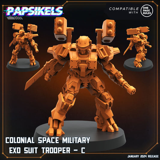 Colonial Space Military Exo Suit Trooper C (sculpted by Papsikels)