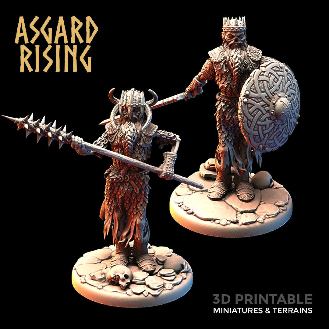 Draugr King Olaf (Set of 2) sculpted by Asgard Rising