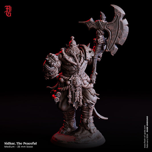 Sidhar, The Peaceful - Rage Unbound (sculpted by Flesh of Gods miniatures)