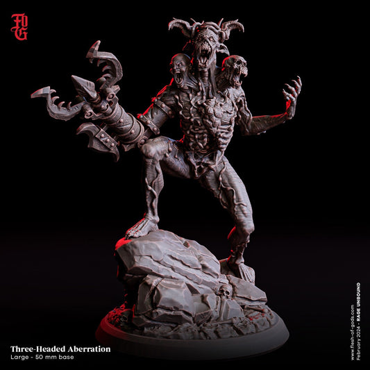 Three Headed Aberration - Rage Unbound (sculpted by Flesh of Gods miniatures)