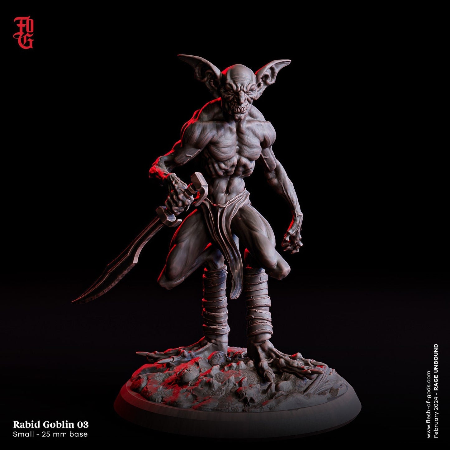 Rabid Goblin 3 - Rage Unbound (sculpted by Flesh of Gods miniatures)