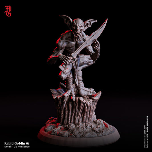 Rabid Goblin 1 - Rage Unbound (sculpted by Flesh of Gods miniatures)