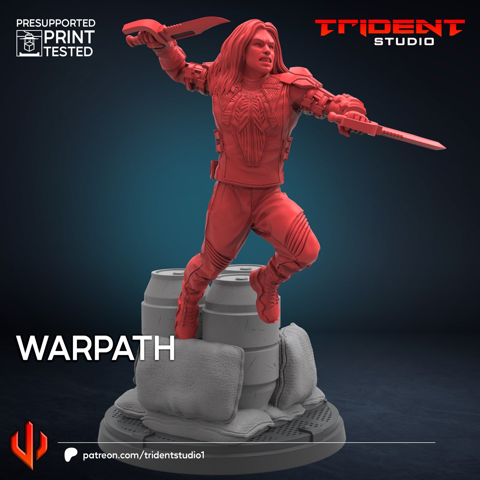 Warpath (Fan art sculpted by Trident Studio) (Crisis Protocol Proxy/Alternative)