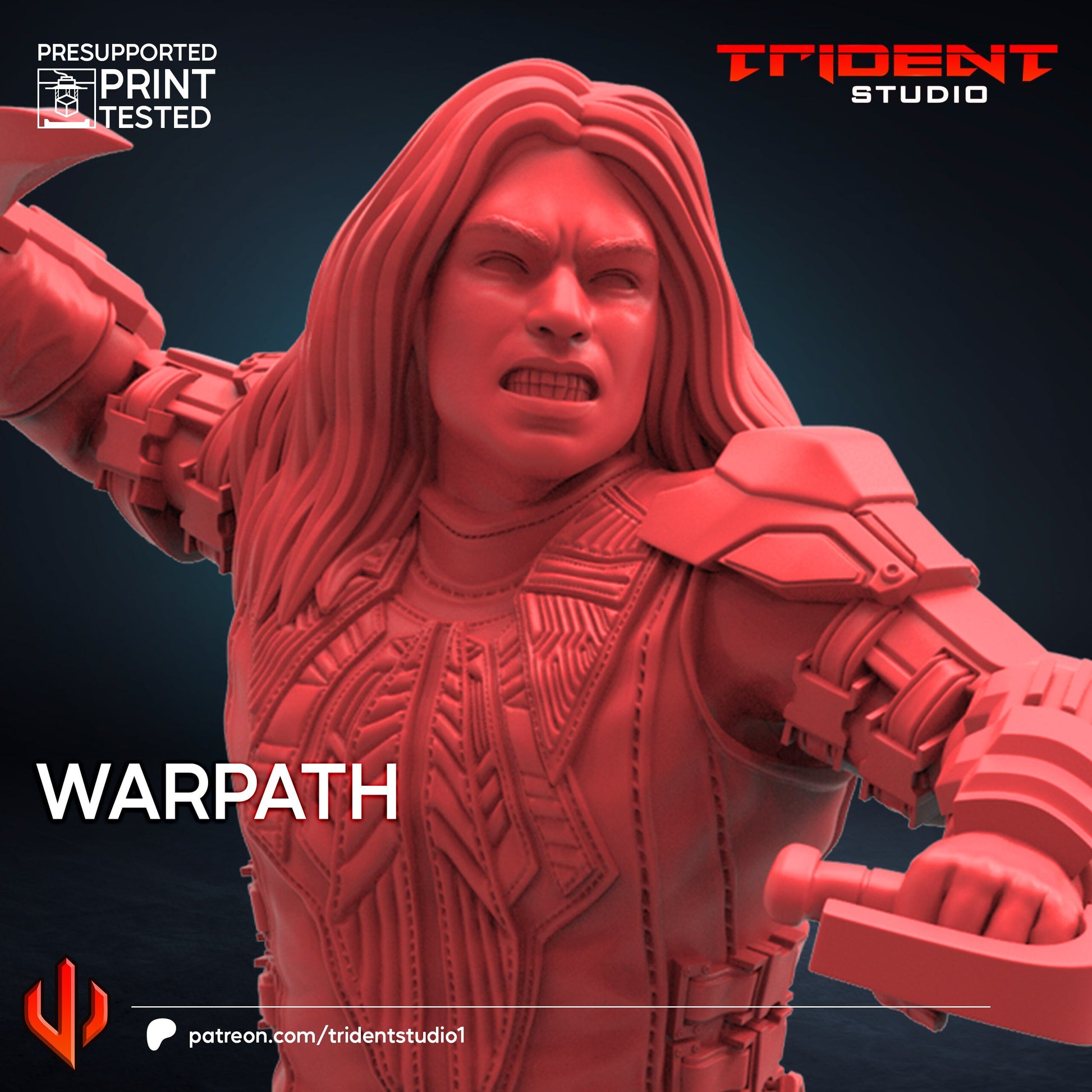 Warpath (Fan art sculpted by Trident Studio) (Crisis Protocol Proxy/Alternative)