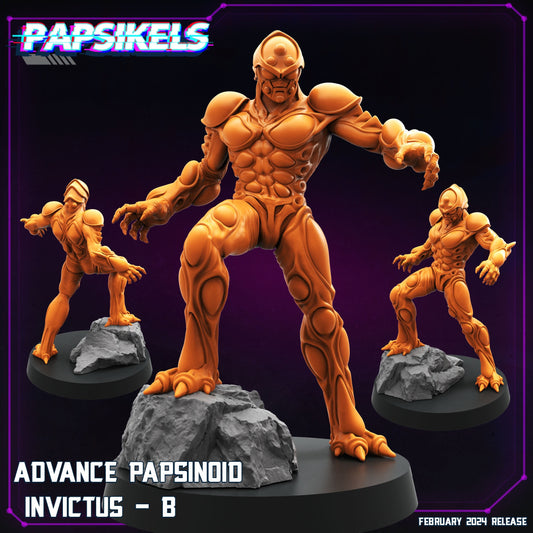 Advance Papsinoid Invictus B - Cyberpunk Miniature (sculpted by Papsikels)