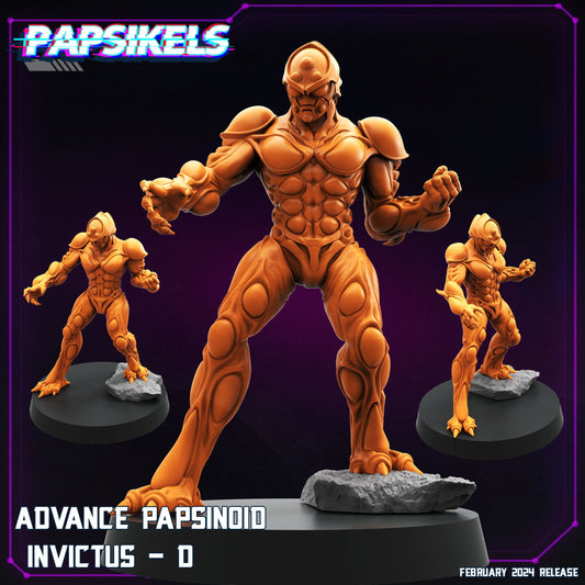 Advance Papsinoid Invictus D - Cyberpunk Miniature (sculpted by Papsikels)