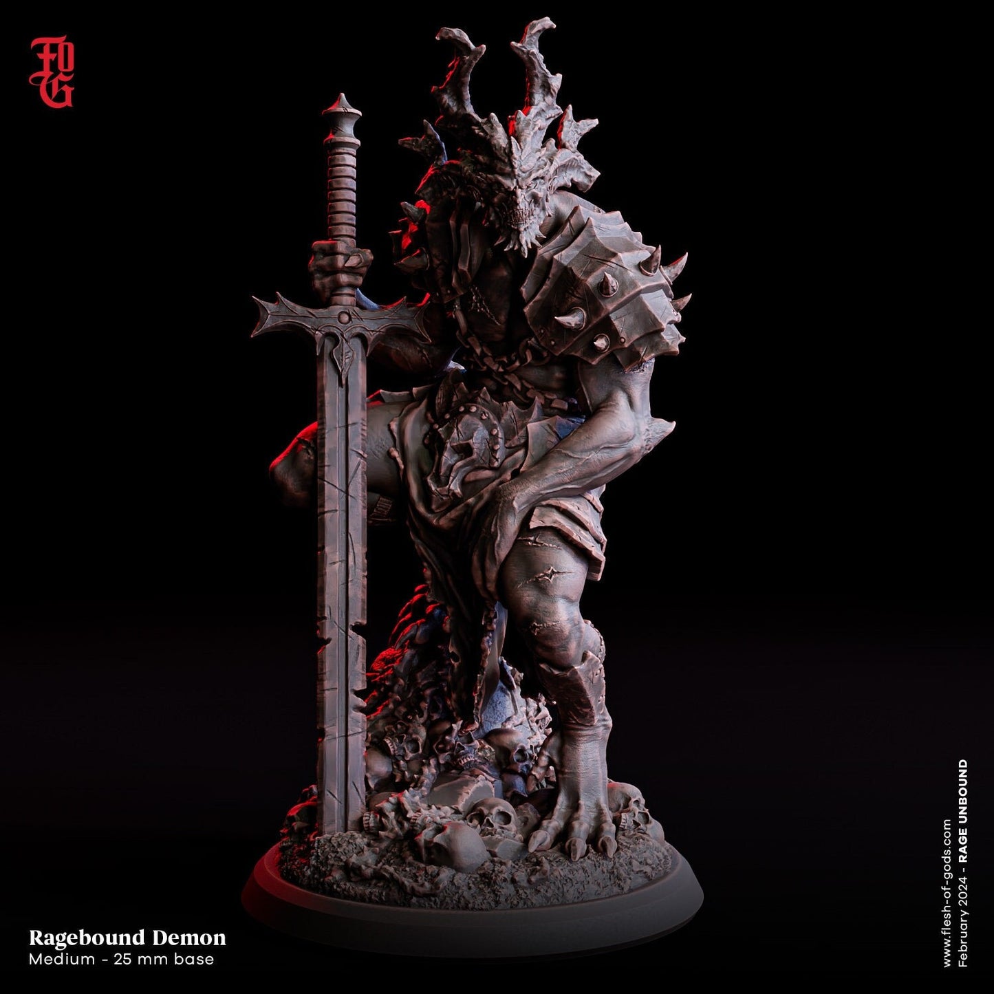 Ragebound Demon - Rage Unbound (sculpted by Flesh of Gods miniatures)