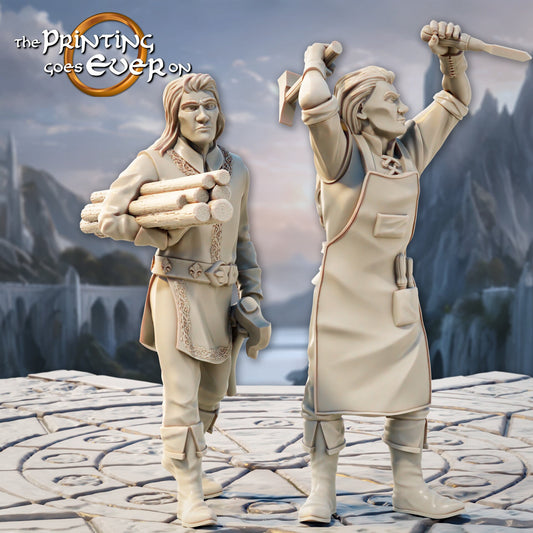 Elven Shipwrights - Set of 2 (sculpted by Print Goes Ever On)