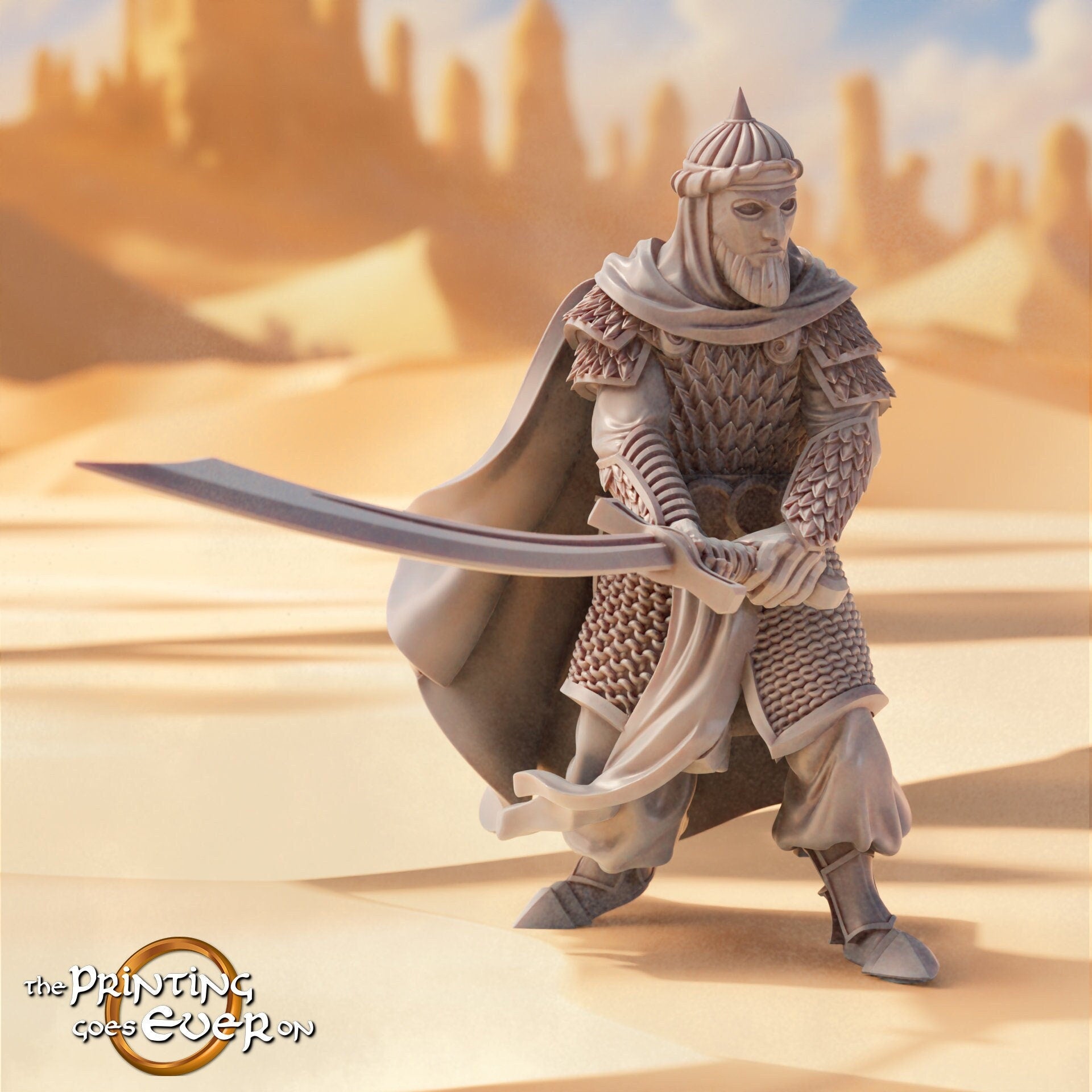 Arash, Emir of Scimitars (sculpted by Print Goes Ever On)