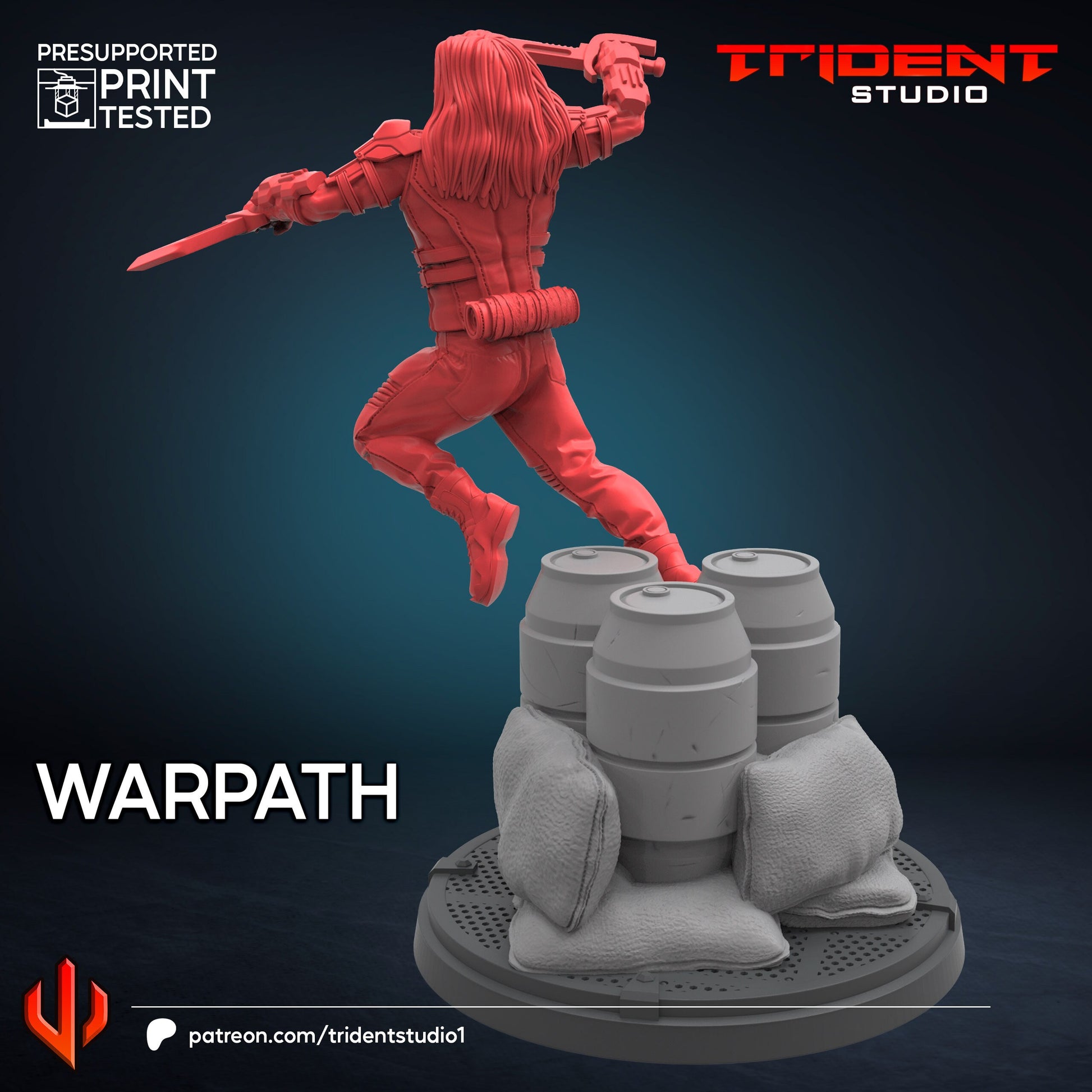 Warpath (Fan art sculpted by Trident Studio) (Crisis Protocol Proxy/Alternative)