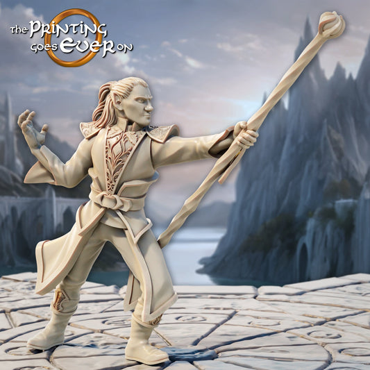 Elven Stormcaller Mage B (sculpted by Print Goes Ever On)